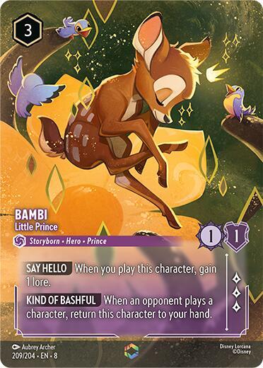 Bambi - Little Prince (Enchanted) - Holofoil (Reign of Jafar)(8-209/204)(E)