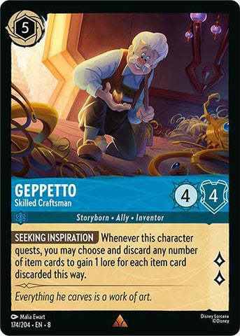 Geppetto - Skilled Craftsman - Cold Foil (Reign of Jafar)(8-174/204)(R)