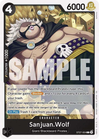 Sanjuan.Wolf (Starter Deck 27: BLACK Marshall.D.Teach)(ST27-004)(C)