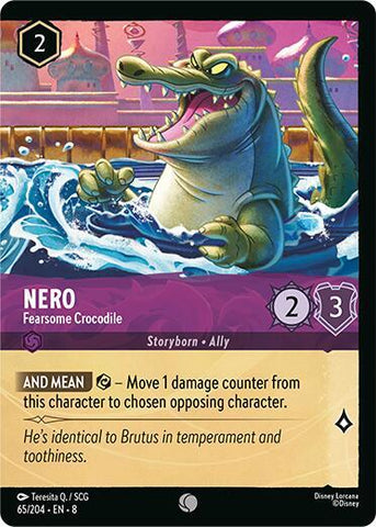 Nero - Fearsome Crocodile - Cold Foil (Reign of Jafar)(8-065/204)(C)