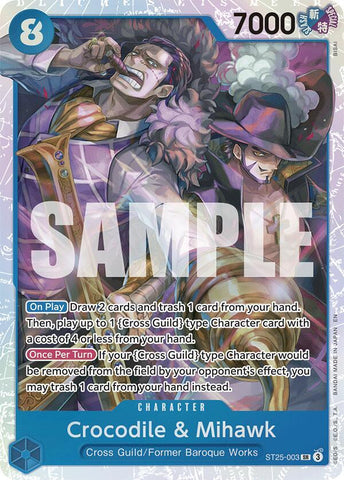 Crocodile & Mihawk - Foil (Starter Deck 25: BLUE Buggy)(ST25-003)(SR)