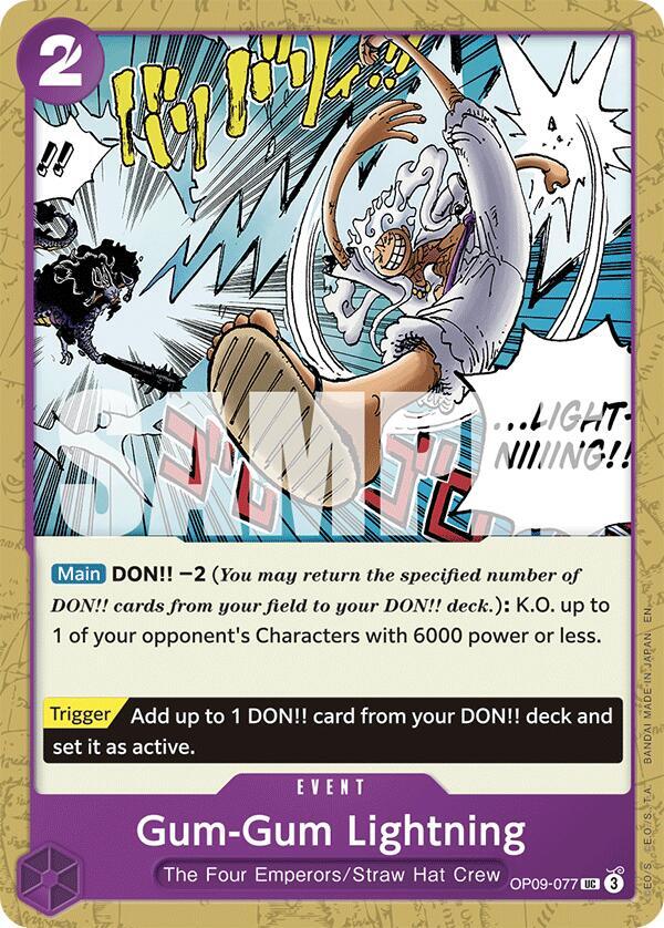 Gum-Gum Lightning (Reprint) (Starter Deck 26: PURPLE/BLACK Monkey.D.Luffy)(OP09-077)(UC)