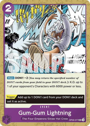 Gum-Gum Lightning (Reprint) (Starter Deck 26: PURPLE/BLACK Monkey.D.Luffy)(OP09-077)(UC)