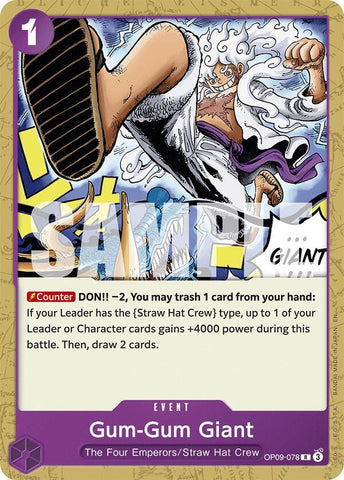 Gum-Gum Giant (Reprint) (Starter Deck 26: PURPLE/BLACK Monkey.D.Luffy)(OP09-078)(R)