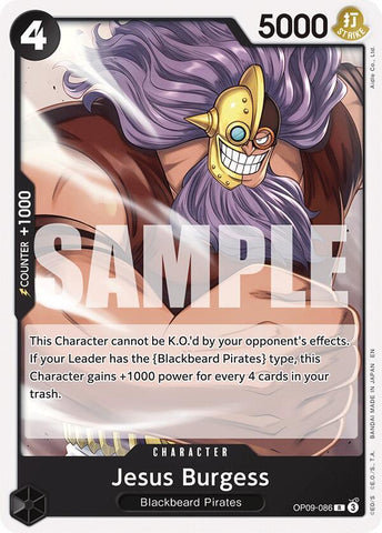 Jesus Burgess (Reprint) (Starter Deck 27: BLACK Marshall.D.Teach)(OP09-086)(R)