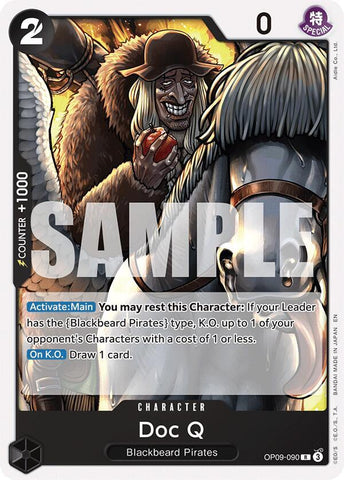 Doc Q (Reprint) (Starter Deck 27: BLACK Marshall.D.Teach)(OP09-090)(R)