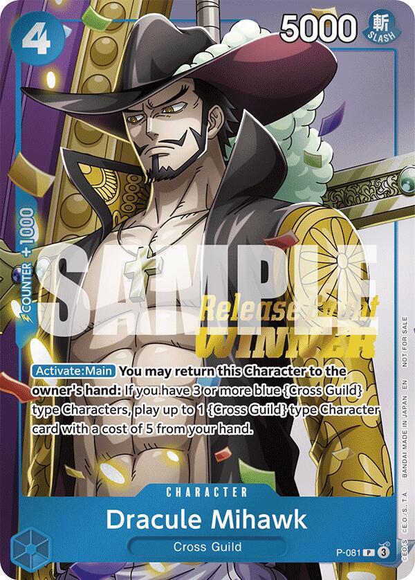 Dracule Mihawk [OP11 Release Event Winner] [Foil] (One Piece Promotion Cards)(P-081)(PR)