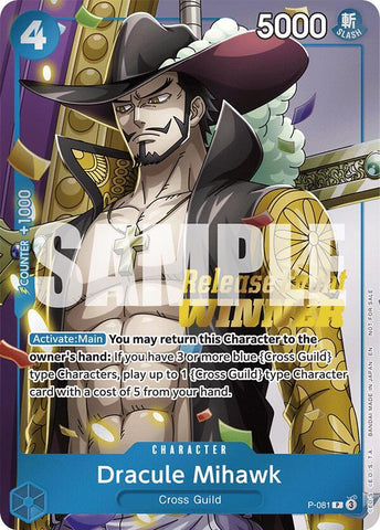 Dracule Mihawk [OP11 Release Event Winner] [Foil] (One Piece Promotion Cards)(P-081)(PR)