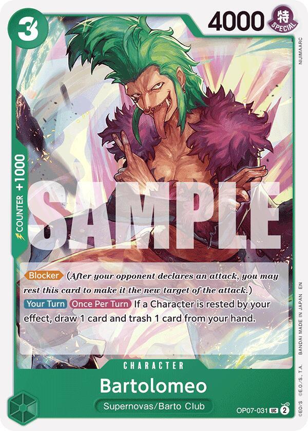 Bartolomeo (Reprint) (Starter Deck 24: GREEN Jewelry Bonney)(OP07-031)(UC)