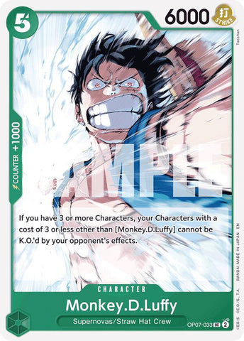 Monkey.D.Luffy (Reprint) (Starter Deck 24: GREEN Jewelry Bonney)(OP07-033)(UC)