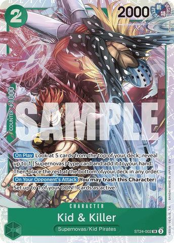 Kid & Killer - Foil (Starter Deck 24: GREEN Jewelry Bonney)(ST24-002)(SR)