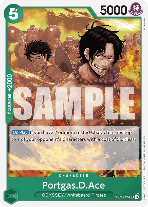 Portgas.D.Ace (Reprint) (Starter Deck 28: GREEN/YELLOW Yamato)(OP09-035)(UC)