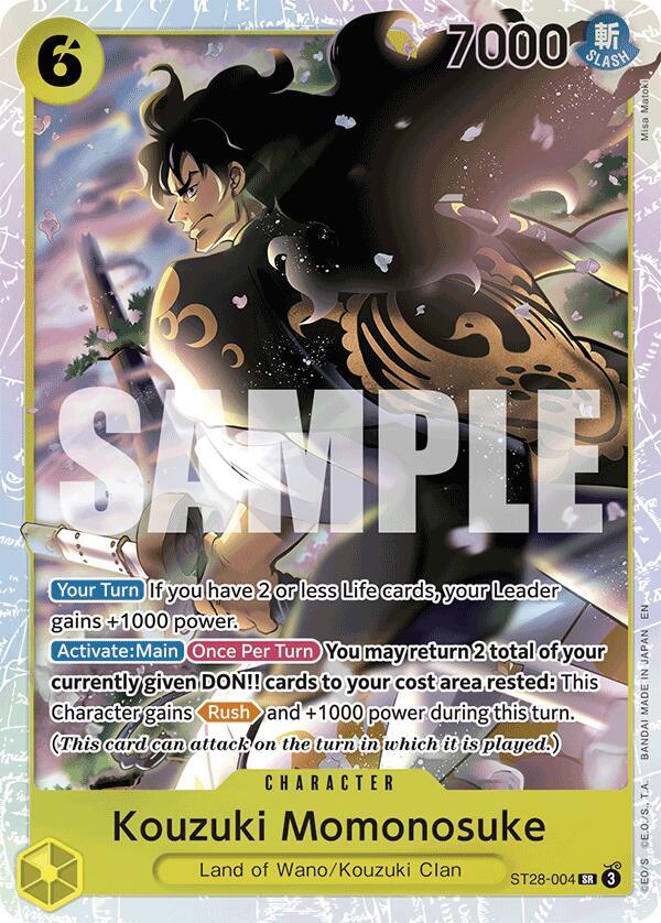 Kouzuki Momonosuke - Foil (Starter Deck 28: GREEN/YELLOW Yamato)(ST28-004)(SR)