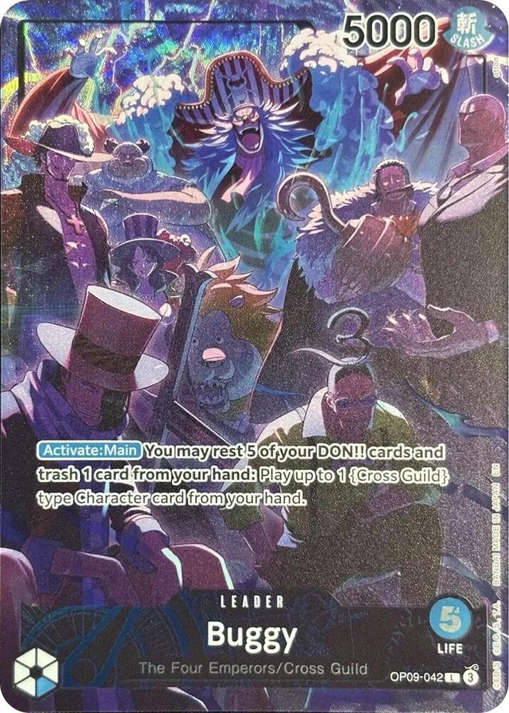 Buggy [English Version 2nd Anniversary Set] [Foil] (One Piece Promotion Cards)(OP09-042)(L)