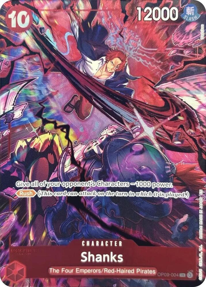 Shanks (004) [English Version 2nd Anniversary Set] [Foil] (One Piece Promotion Cards)(OP09-004)(SR)