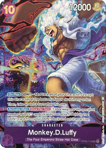 Monkey.D.Luffy (119) [English Version 2nd Anniversary Set] [Foil] (One Piece Promotion Cards)(OP05-119)(SEC)
