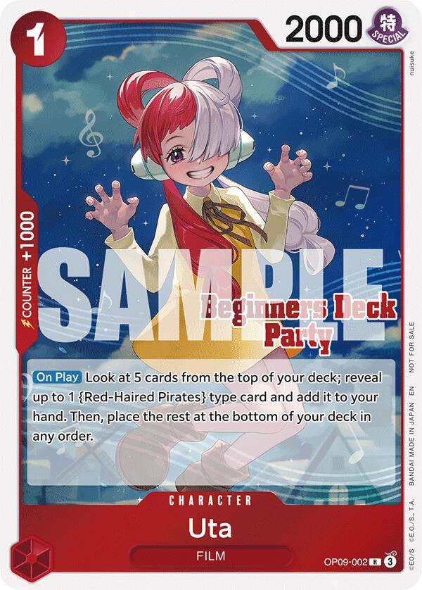Uta [Beginners Deck Party ST-23 - ST-28 Participation Pack] (One Piece Promotion Cards)(OP09-002)(R)
