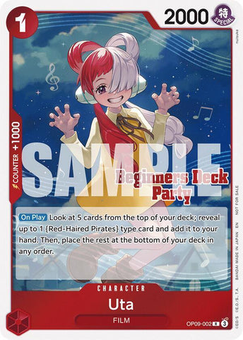 Uta [Beginners Deck Party ST-23 - ST-28 Participation Pack] (One Piece Promotion Cards)(OP09-002)(R)