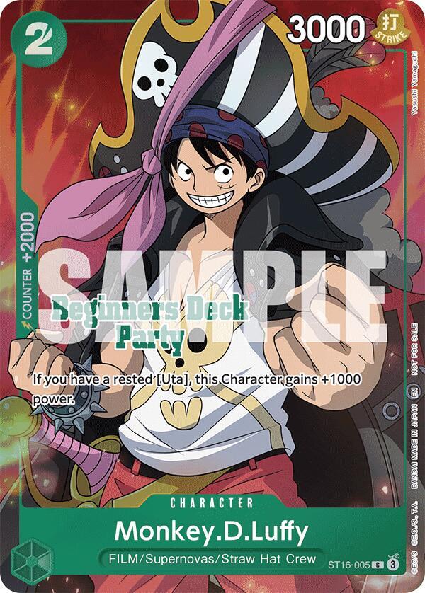 Monkey.D.Luffy [Beginners Deck Party ST-23 - ST-28 Winner Pack] [Foil] (One Piece Promotion Cards)(ST16-005)(C)