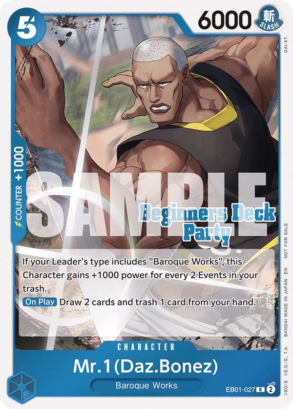 Mr. 1 (Daz.Bonez) [Beginners Deck Party ST-23 - ST-28 Participation Pack] (One Piece Promotion Cards)(EB01-027)(R)
