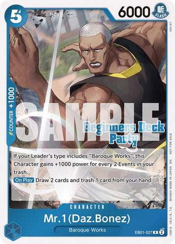 Mr. 1 (Daz.Bonez) [Beginners Deck Party ST-23 - ST-28 Participation Pack] (One Piece Promotion Cards)(EB01-027)(R)