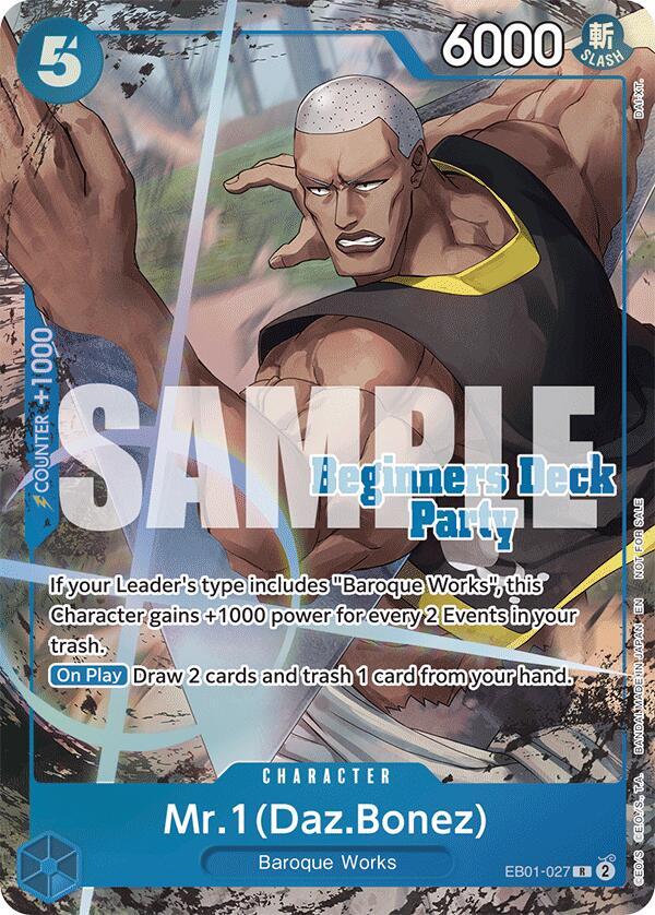 Mr. 1 (Daz.Bonez) [Beginners Deck Party ST-23 - ST-28 Winner Pack] [Foil] (One Piece Promotion Cards)(EB01-027)(R)
