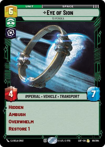 Eye of Sion, To Peridea (Legends of the Force)(LFL-088/264)(R)
