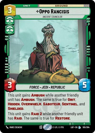 Oppo Rancisis, Ancient Councilor (Legends of the Force)(LFL-105/264)(L)