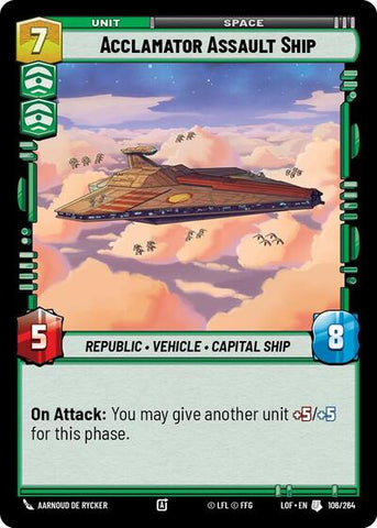 Acclamator Assault Ship (Legends of the Force)(LFL-106/264)(U)