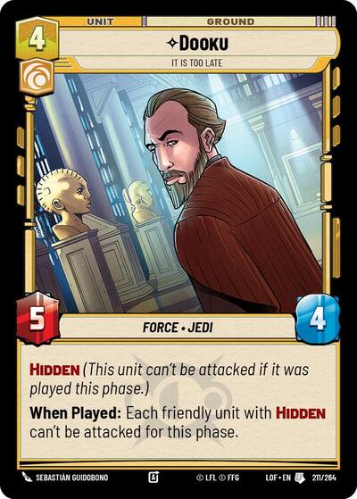 Dooku, It Is Too Late (Legends of the Force)(LFL-211/264)(U)