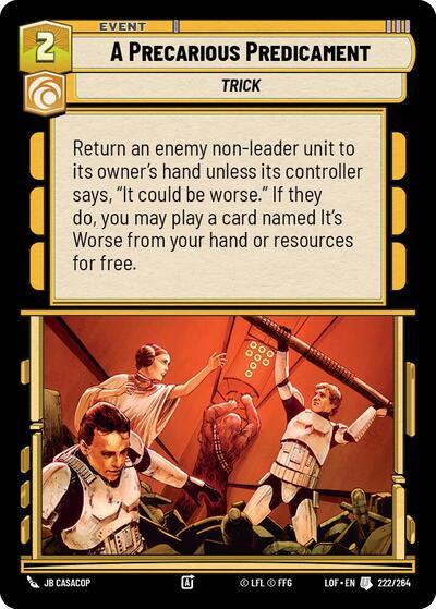 A Precarious Predicament (Legends of the Force)(LFL-222/264)(U)