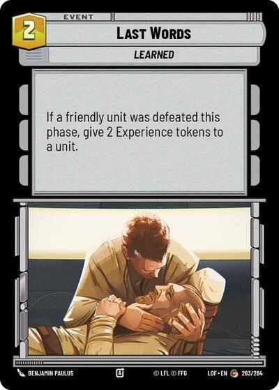 Last Words (Legends of the Force)(LFL-263/264)(C)