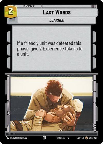 Last Words (Legends of the Force)(LFL-263/264)(C)