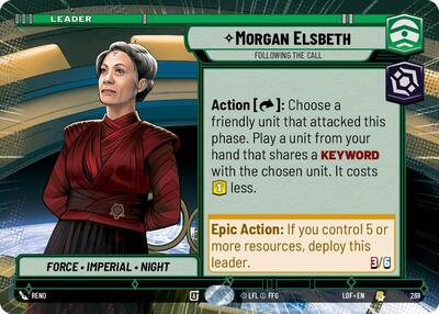 Morgan Elsbeth, Following the Call - Hyperspace (Legends of the Force)(LFL-0269/1159)(R)
