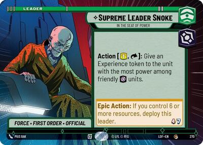 Supreme Leader Snoke, In the Seat of Power - Hyperspace (Legends of the Force)(LFL-0270/1159)(C)