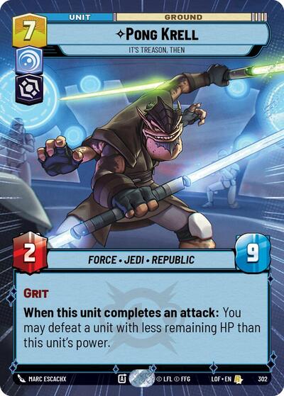 Pong Krell, It's Treason, Then - Hyperspace (Legends of the Force)(LFL-0302/1159)(R)