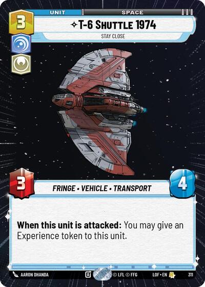 T-6 Shuttle 1974, Stay Close - Hyperspace (Legends of the Force)(LFL-0311/1159)(R)