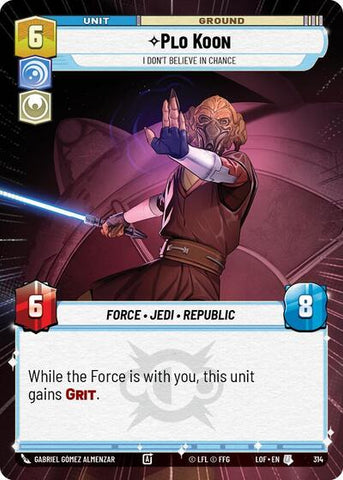 Plo Koon, I Don't Believe in Chance - Hyperspace (Legends of the Force)(LFL-0314/1159)(U)