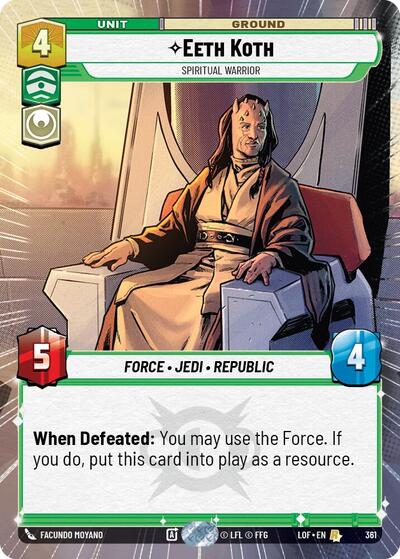 Eeth Koth, Spiritual Warrior - Hyperspace (Legends of the Force)(LFL-0361/1159)(R)