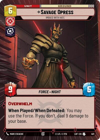Savage Opress, Imbued With Hate - Hyperspace (Legends of the Force)(LFL-0401/1159)(U)