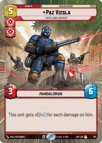 Paz Vizsla, Unyielding Warrior - Hyperspace (Legends of the Force)(LFL-0417/1159)(R)