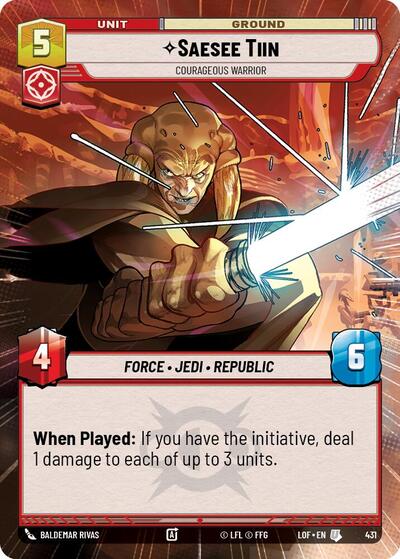 Saesee Tiin, Courageous Warrior - Hyperspace (Legends of the Force)(LFL-0431/1159)(U)
