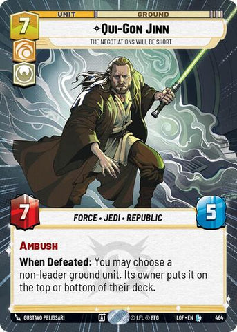 Qui-Gon Jinn, The Negotiations Will Be Short - Hyperspace (Legends of the Force)(LFL-0464/1159)(L)
