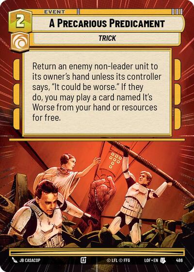 A Precarious Predicament - Hyperspace (Legends of the Force)(LFL-0486/1159)(U)