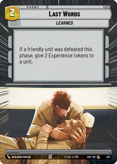 Last Words - Hyperspace (Legends of the Force)(LFL-0527/1159)(C)