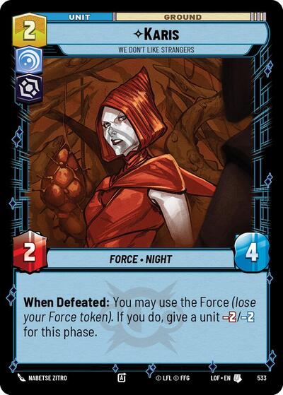 Karis, We Don't Like Strangers - Foil (Legends of the Force)(LFL-0533/1159)(U)