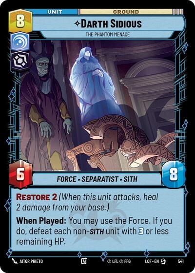 Darth Sidious, The Phantom Menace - Foil (Legends of the Force)(LFL-0541/1159)(S)