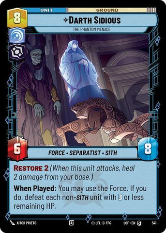 Darth Sidious, The Phantom Menace - Foil (Legends of the Force)(LFL-0541/1159)(S)