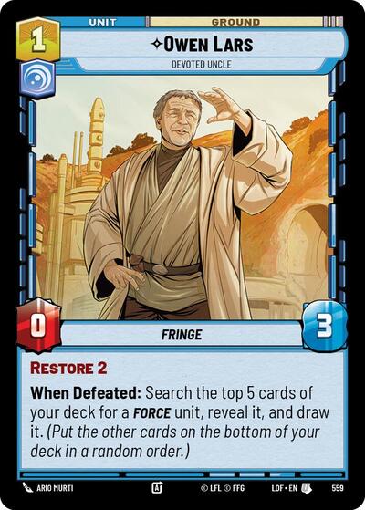 Owen Lars, Devoted Uncle - Foil (Legends of the Force)(LFL-0559/1159)(U)