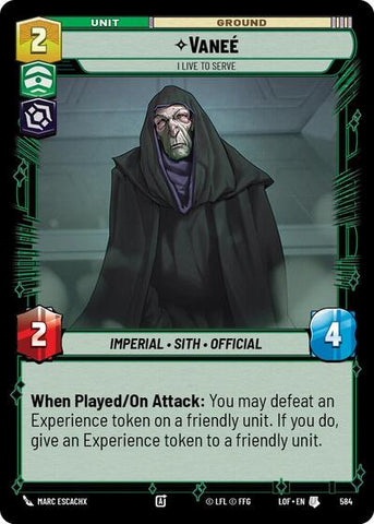 Vanee, I Live to Serve - Foil (Legends of the Force)(LFL-0584/1159)(U)